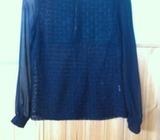 New look lace blouse with chiffon sleeves size 8