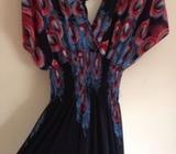 Peacock design maxi