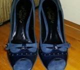Navy Peep Toe