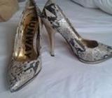 Next Runaway Snake Print Heels