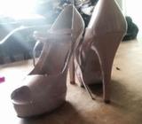 Nude open toe shoes
