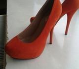 Orange shoes